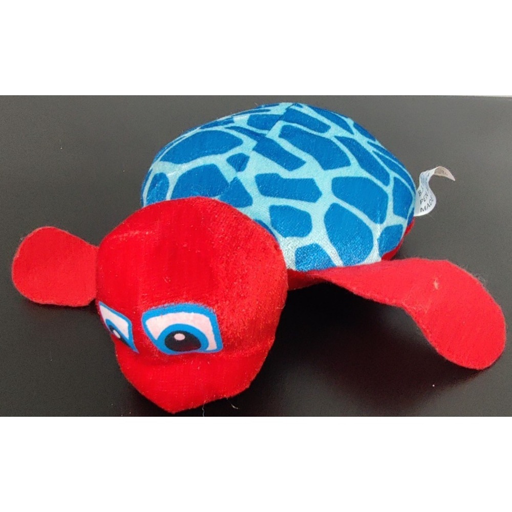 BJ Toy Company 7"  Red Blue Turtle Plush Stuffed Animal